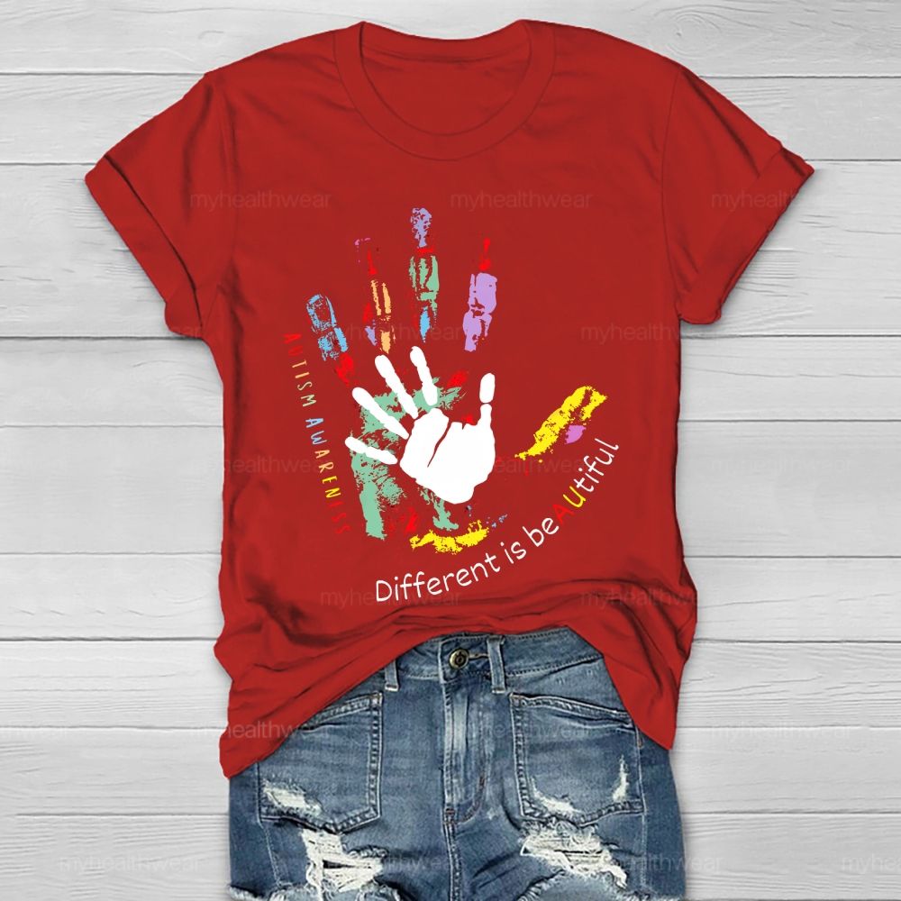 Autism Awareness Different Is Beautiful   Healthwear T-shirt