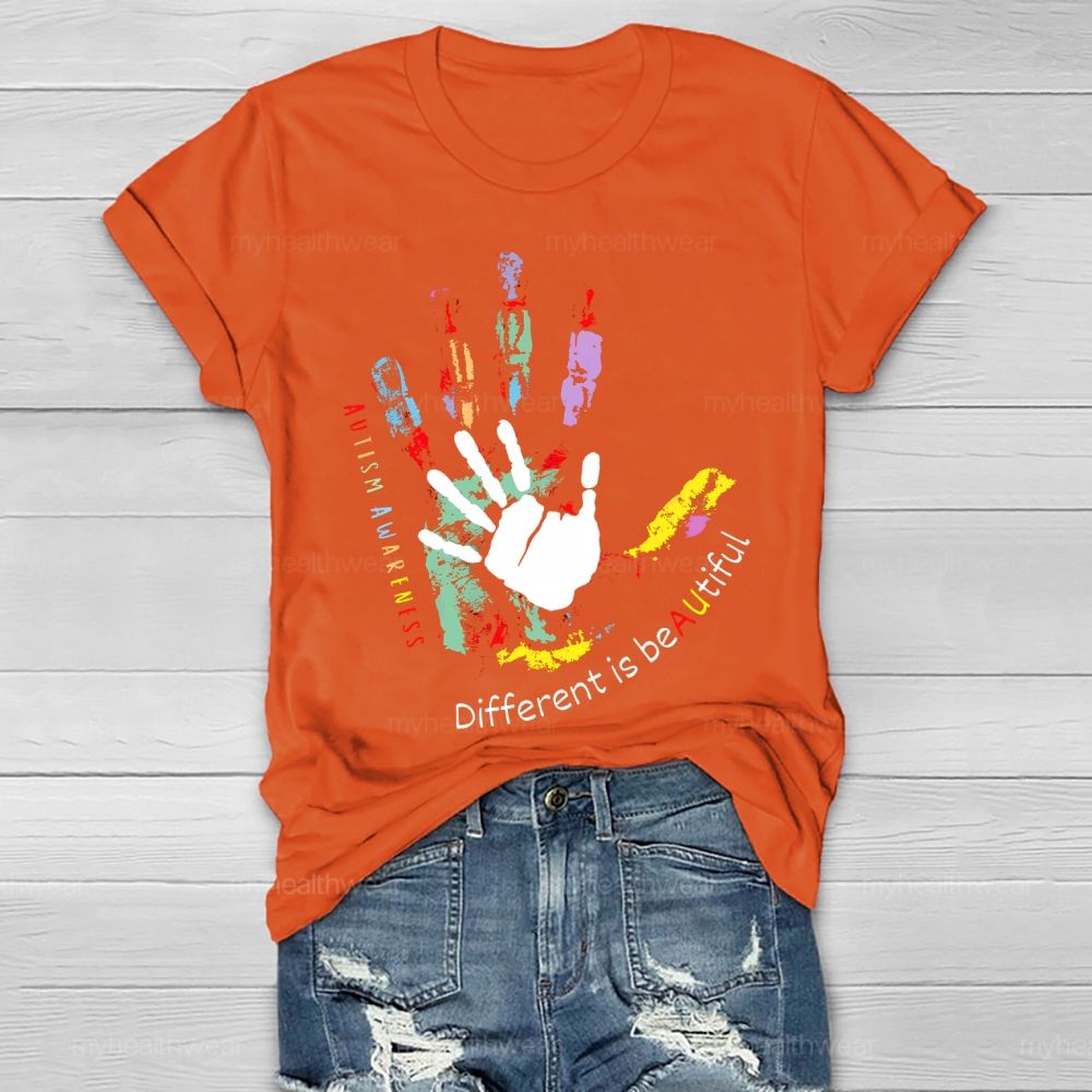 Autism Awareness Different Is Beautiful   Healthwear T-shirt