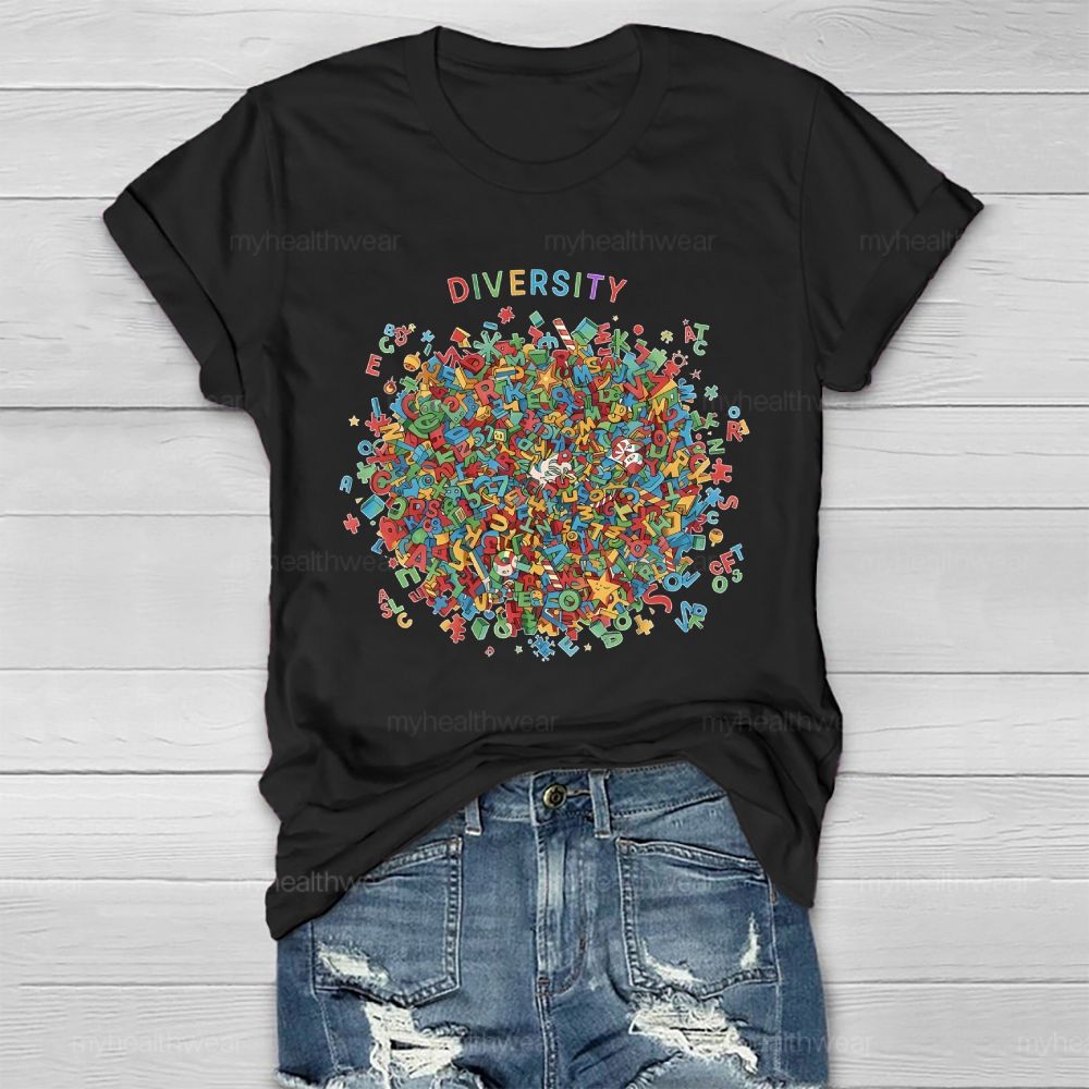 Diversity Pattern  Healthwear T-shirt