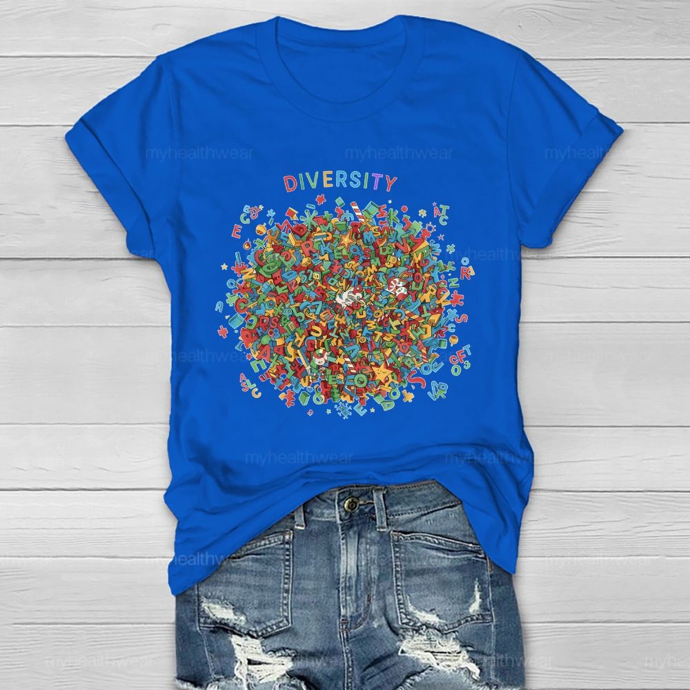 Diversity Pattern  Healthwear T-shirt