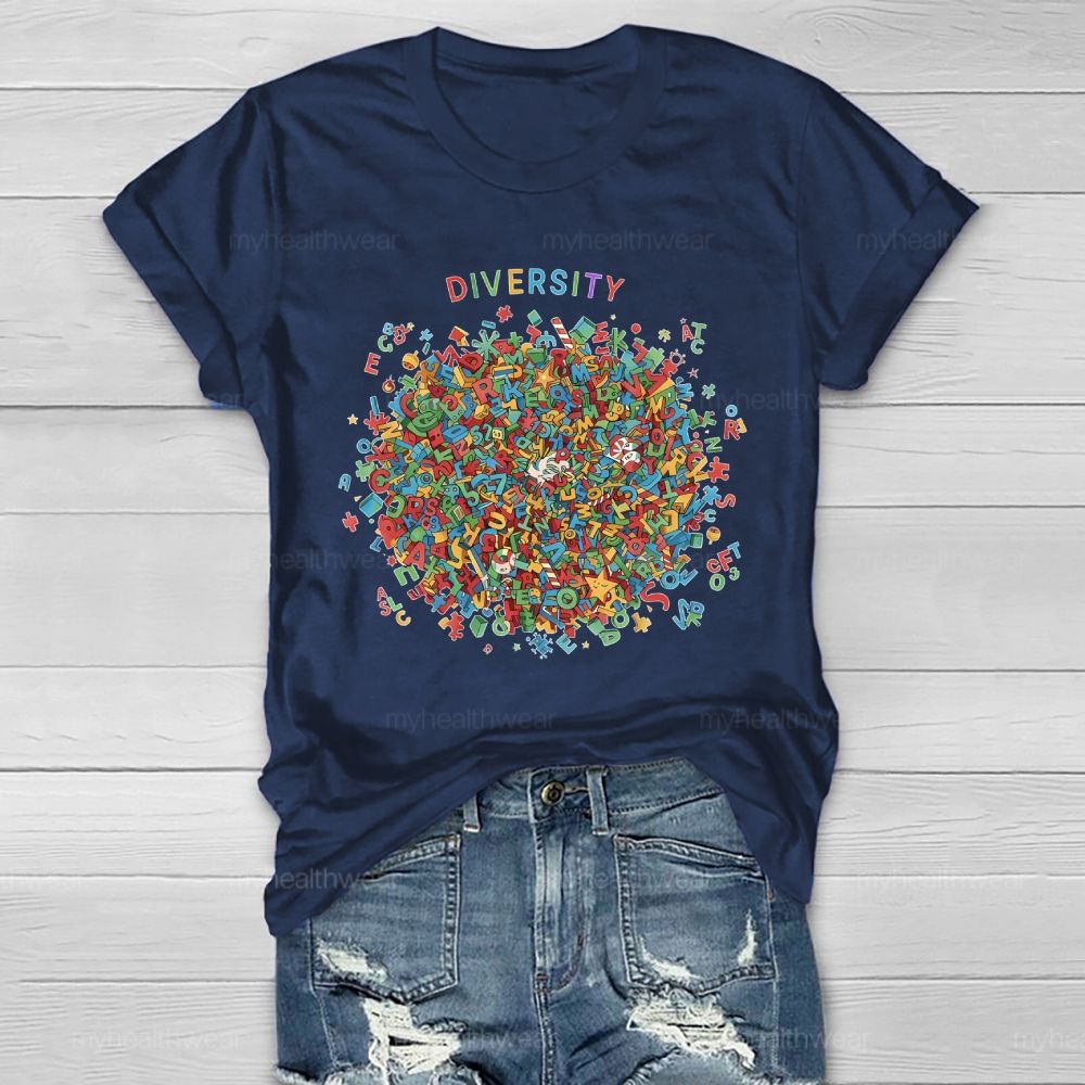 Diversity Pattern  Healthwear T-shirt