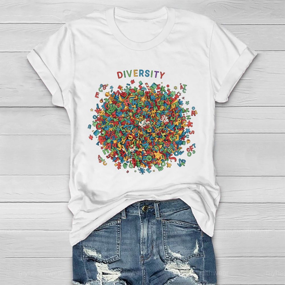 Diversity Pattern  Healthwear T-shirt