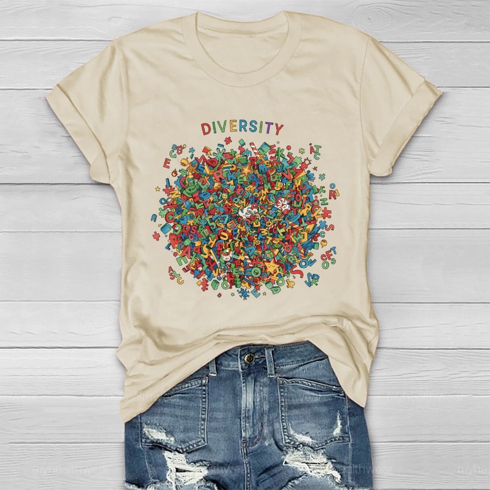 Diversity Pattern  Healthwear T-shirt