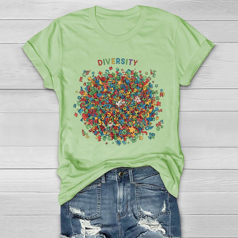 Diversity Pattern  Healthwear T-shirt