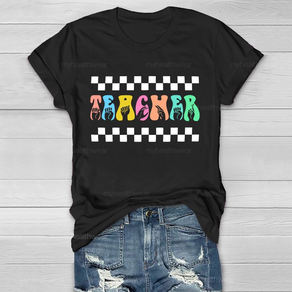 Teacher Sign Language  Healthwear T-shirt