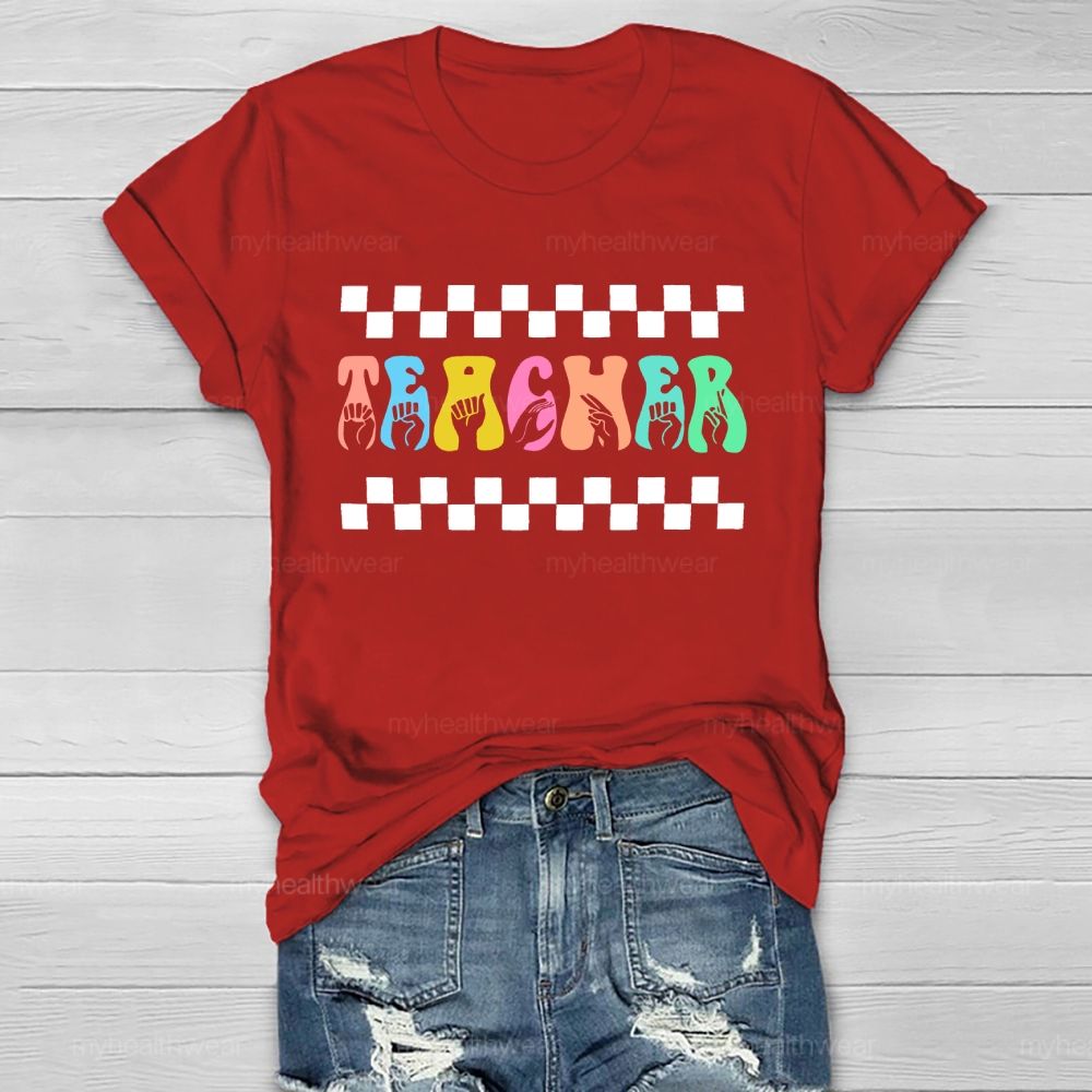 Teacher Sign Language  Healthwear T-shirt