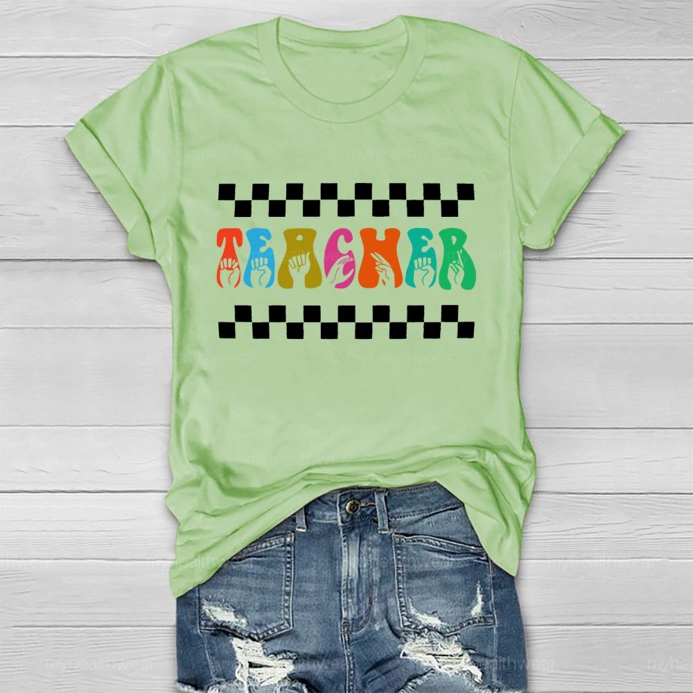 Teacher Sign Language  Healthwear T-shirt