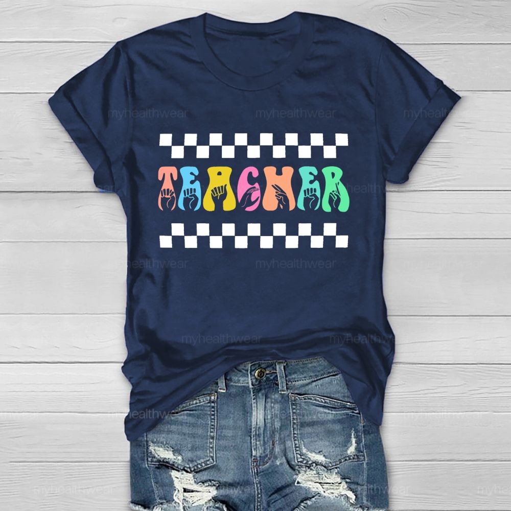 Teacher Sign Language  Healthwear T-shirt