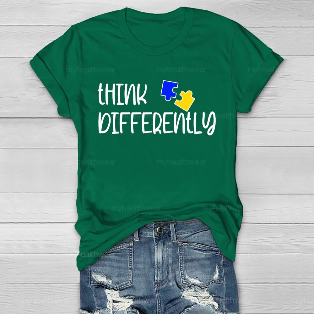Think Differently Graphics Letters  Healthwear T-shirt