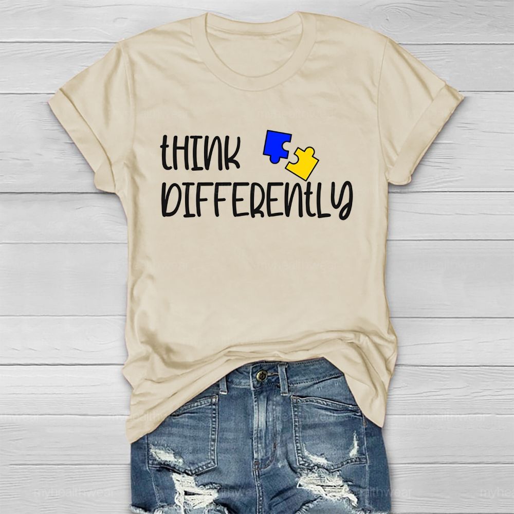 Think Differently Graphics Letters  Healthwear T-shirt