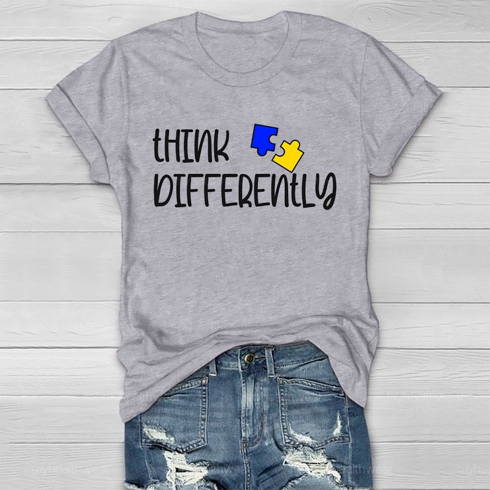 Think Differently Graphics Letters  Healthwear T-shirt