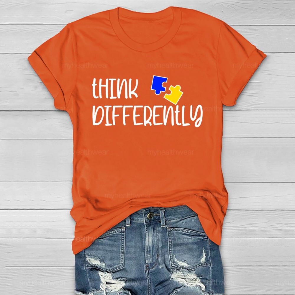 Think Differently Graphics Letters  Healthwear T-shirt