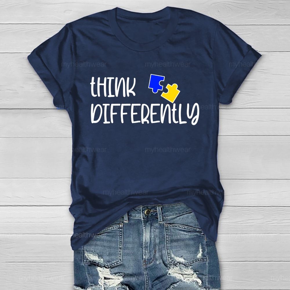 Think Differently Graphics Letters  Healthwear T-shirt