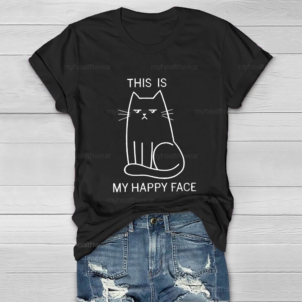 This Is  My Happy Face   Healthwear T-shirt