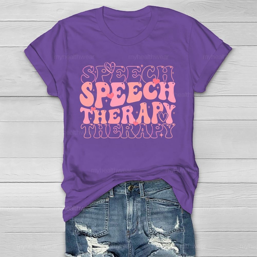 Speech Therapy Love Letters Graphics  Healthwear T-shirt