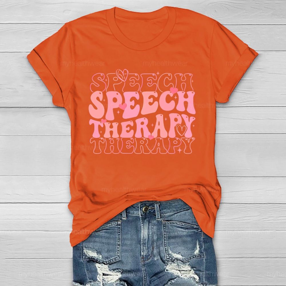 Speech Therapy Love Letters Graphics  Healthwear T-shirt