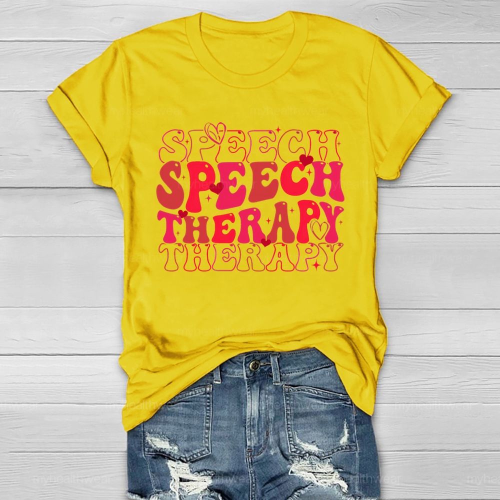 Speech Therapy Love Letters Graphics  Healthwear T-shirt
