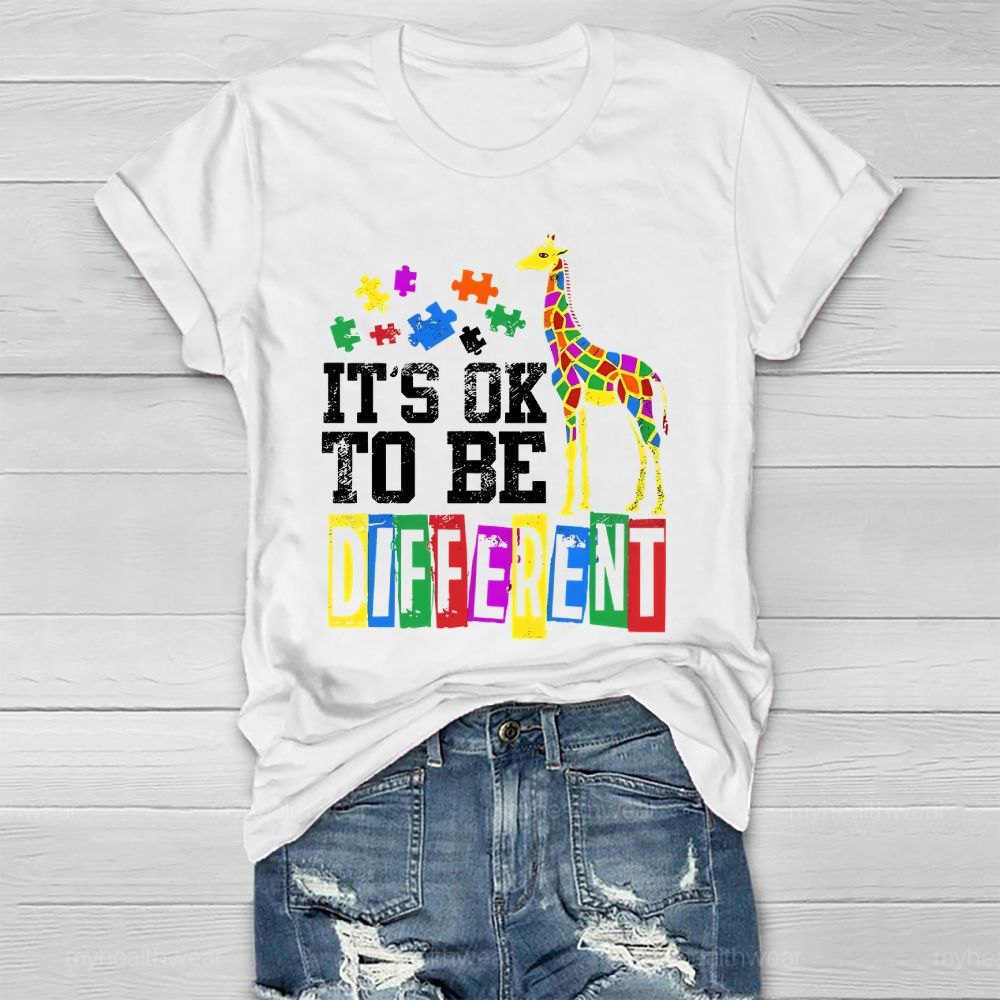 It's Ok To Be Different Giraffe  Healthwear T-shirt