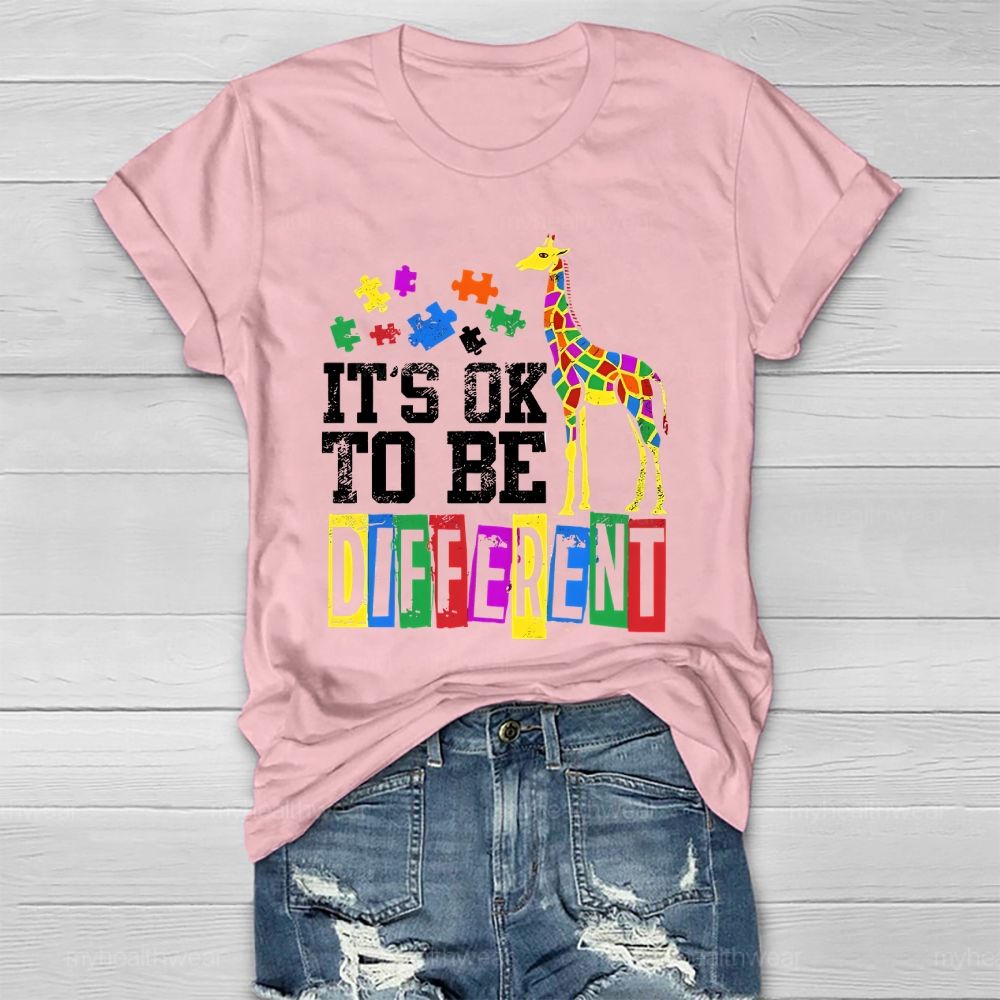 It's Ok To Be Different Giraffe  Healthwear T-shirt