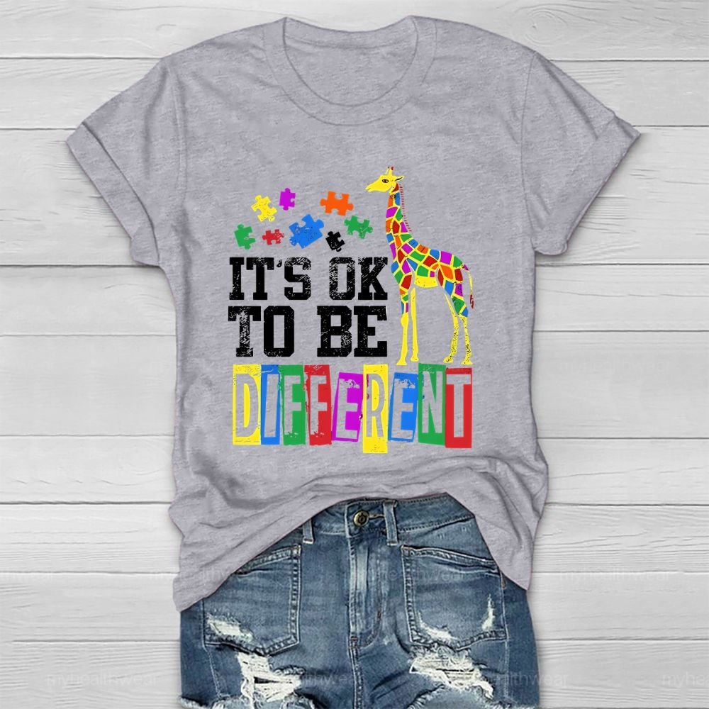 It's Ok To Be Different Giraffe  Healthwear T-shirt