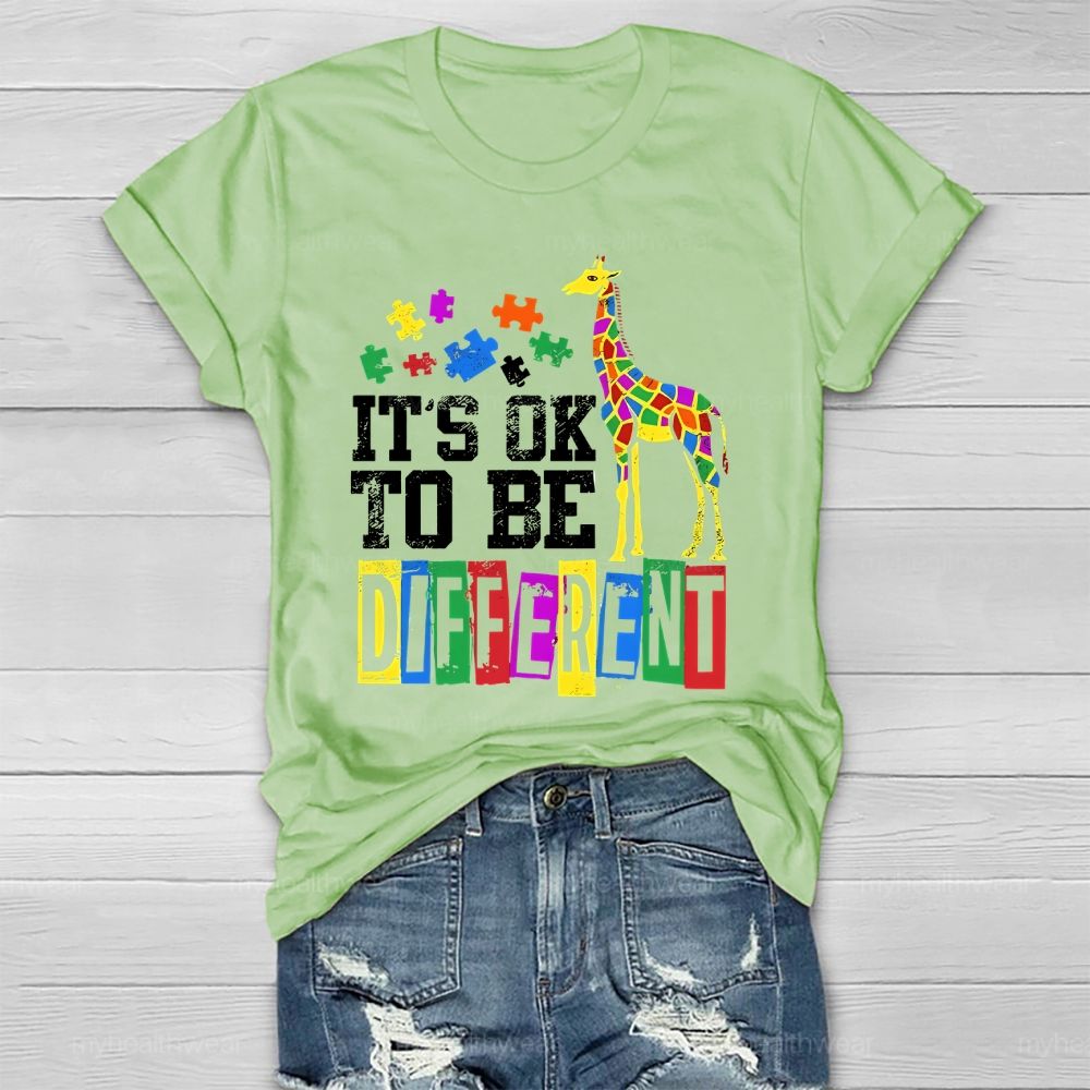 It's Ok To Be Different Giraffe  Healthwear T-shirt