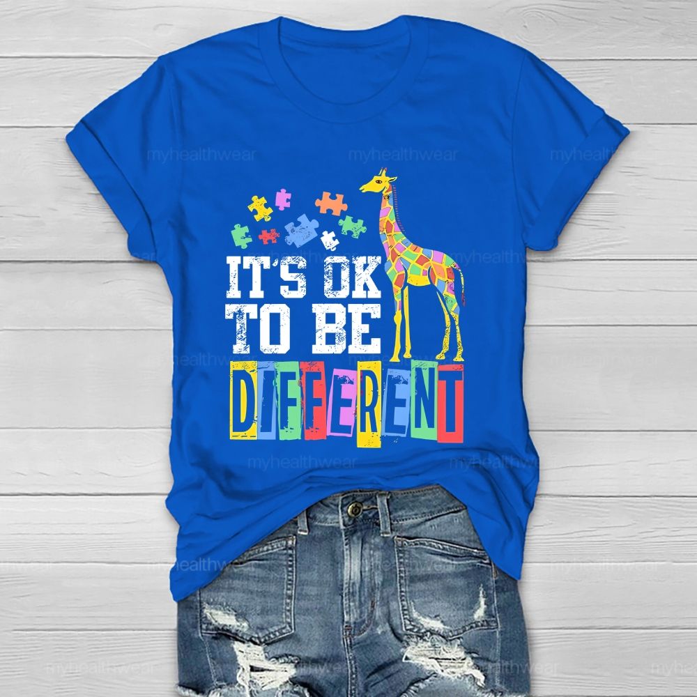 It's Ok To Be Different Giraffe  Healthwear T-shirt
