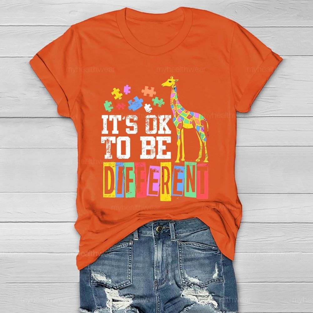 It's Ok To Be Different Giraffe  Healthwear T-shirt