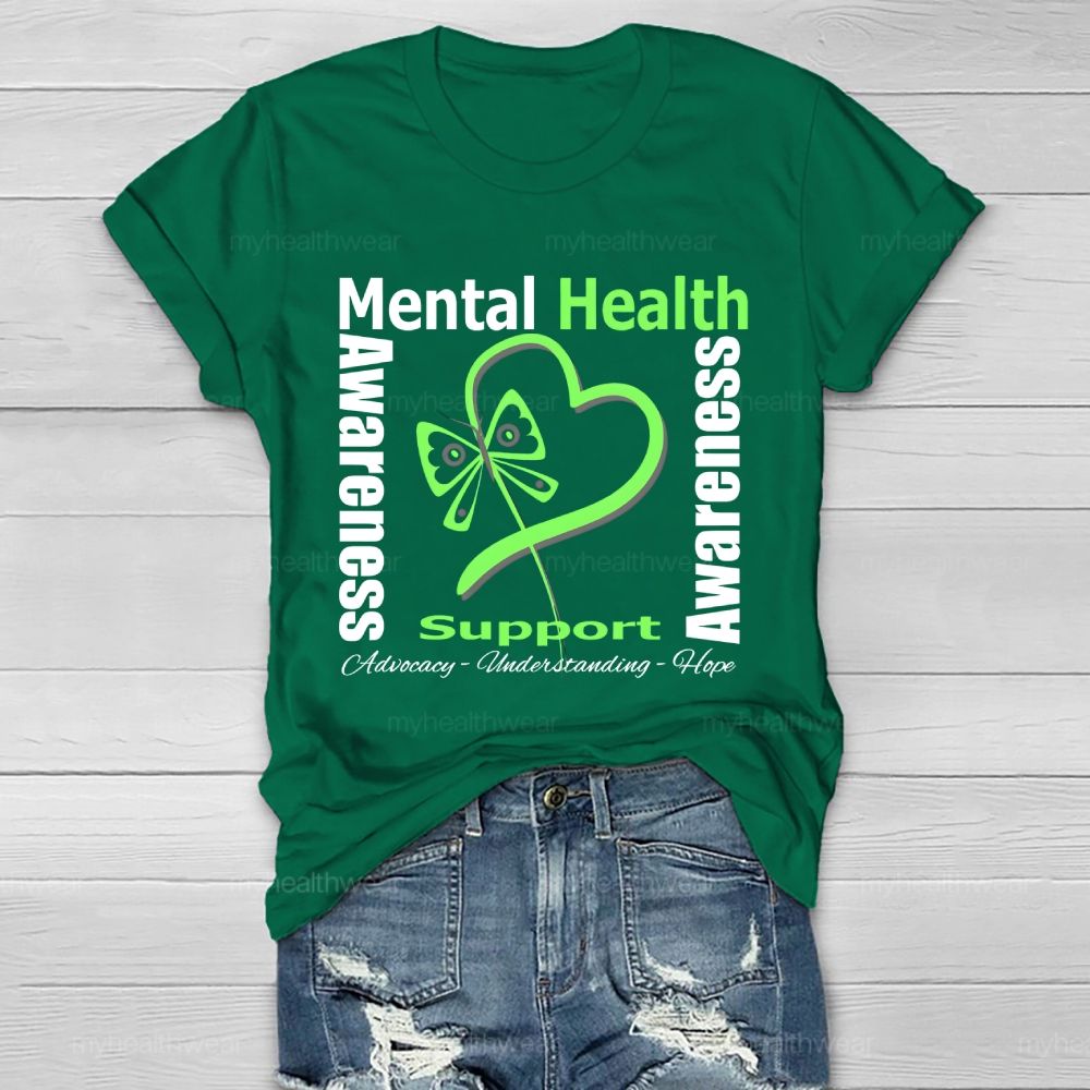 Mental Health Awareness  Support Advocacy Understanding  Healthwear T-shirt