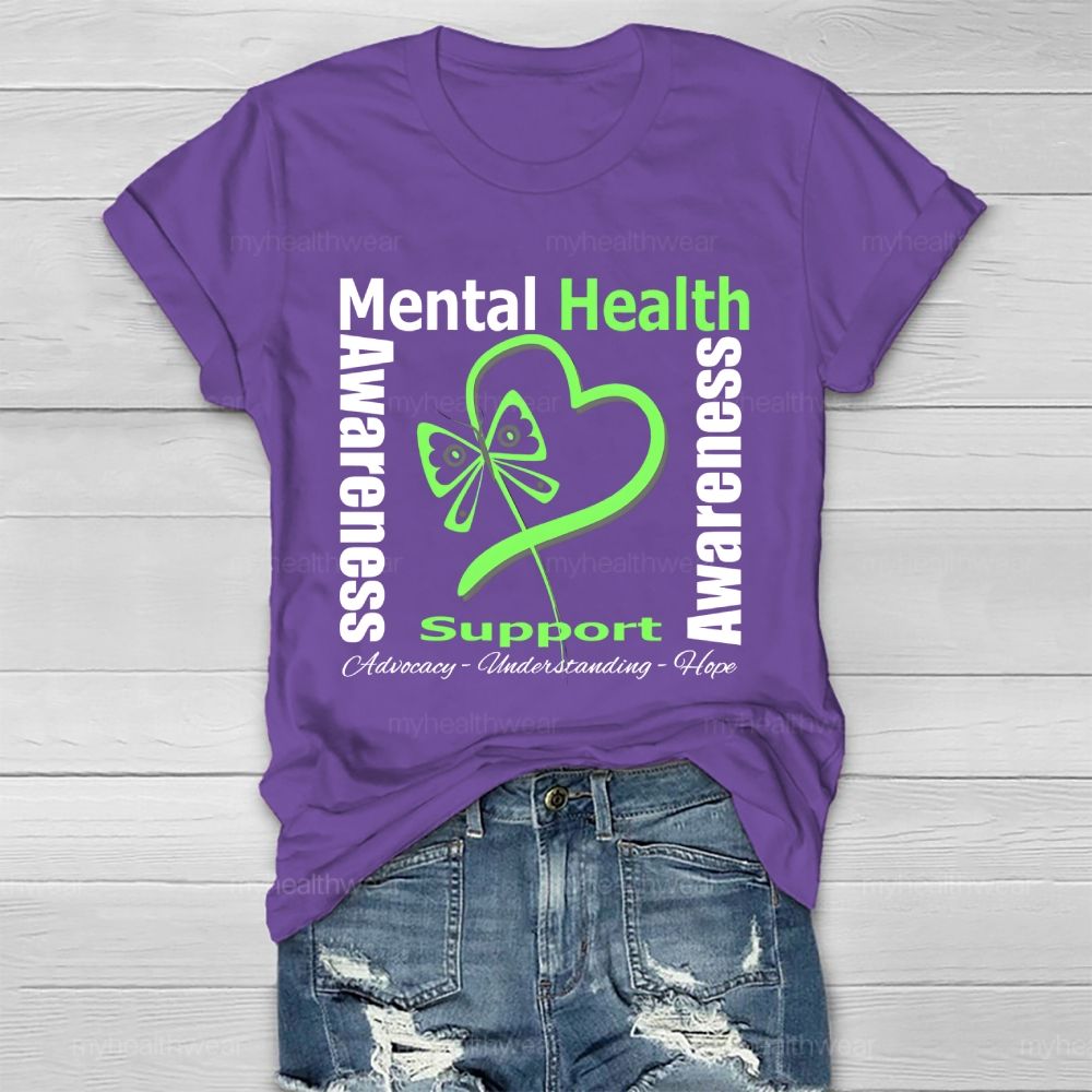 Mental Health Awareness  Support Advocacy Understanding  Healthwear T-shirt