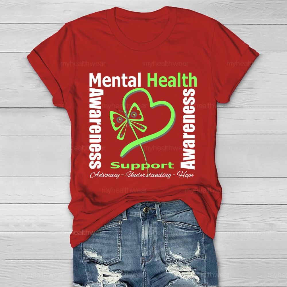 Mental Health Awareness  Support Advocacy Understanding  Healthwear T-shirt