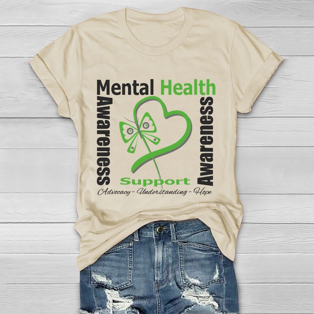 Mental Health Awareness  Support Advocacy Understanding  Healthwear T-shirt