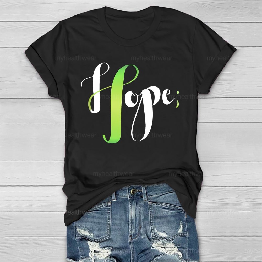Hope Green Ribbon Graphic  Healthwear T-shirt