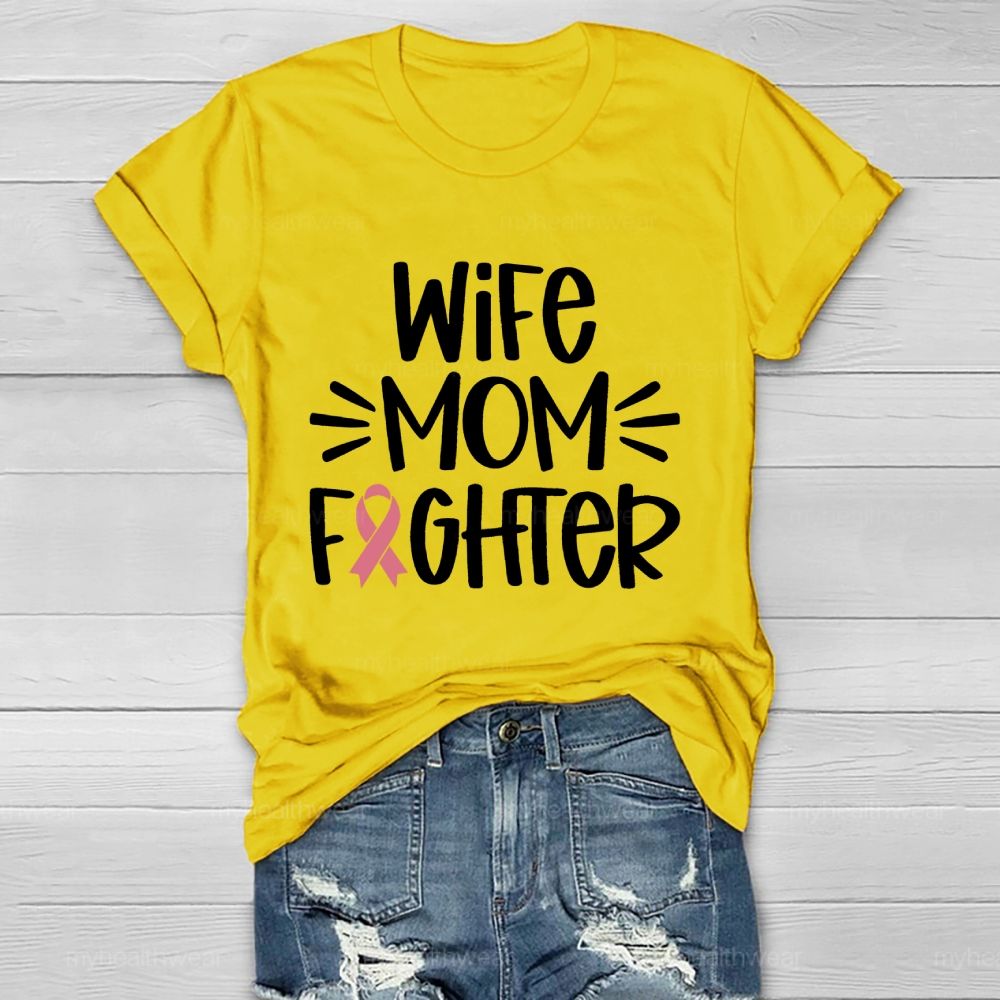 Wife Mom Fighter  Healthwear T-shirt