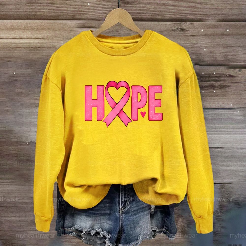 Hope Pink Ribbon Heart Sweatshirt