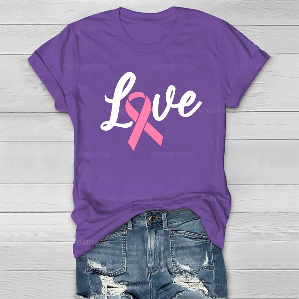 Love Pink Ribbon Healthwear T-shirt