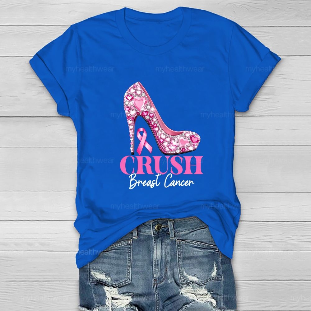 Crush Breast Cancer Pink High heel Healthwear T-shirt