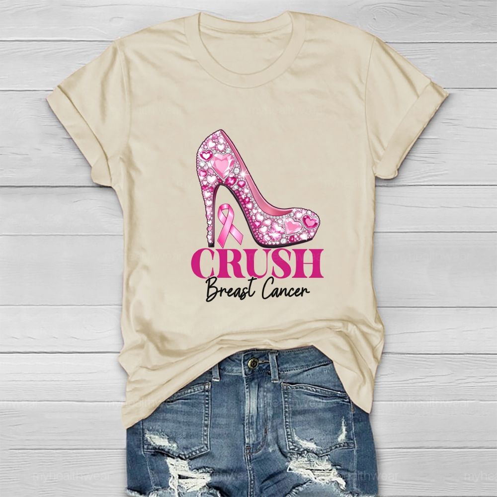 Crush Breast Cancer Pink High heel Healthwear T-shirt