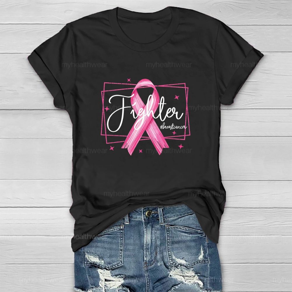 Fighter Pink Star Ribbon Healthwear T-shirt