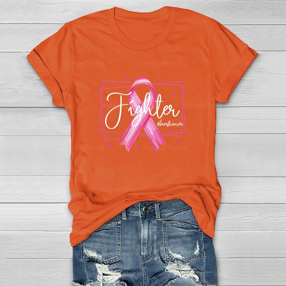 Fighter Pink Star Ribbon Healthwear T-shirt