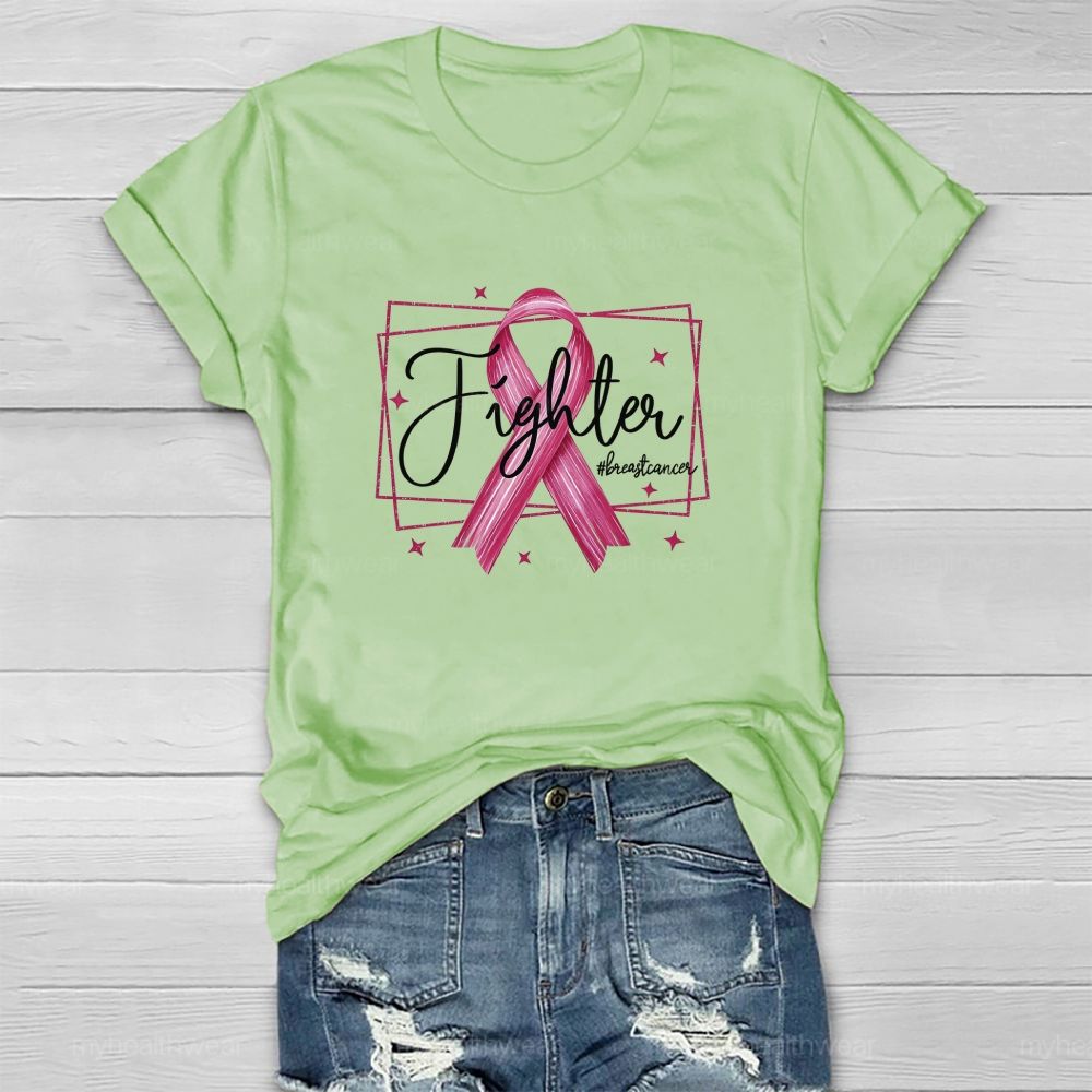 Fighter Pink Star Ribbon Healthwear T-shirt