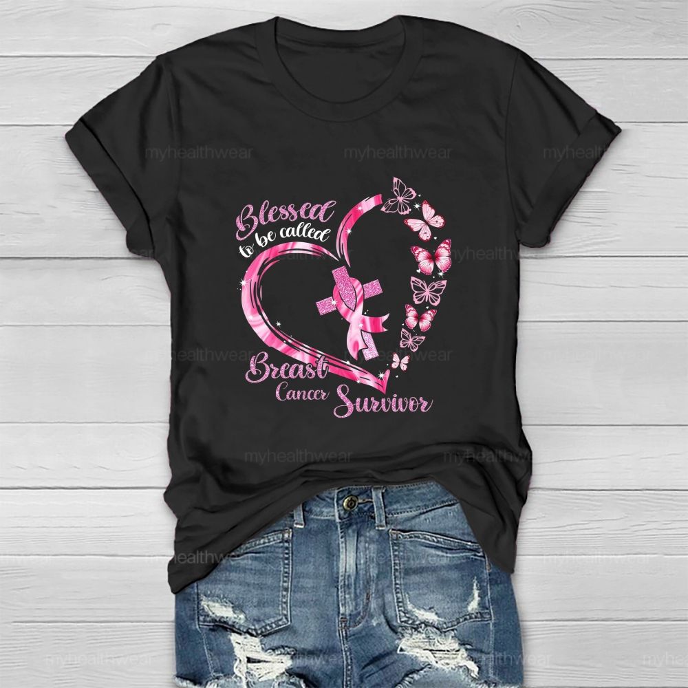 Blessed To Be Called Breast Cancer Survivor Healthwear T-shirt