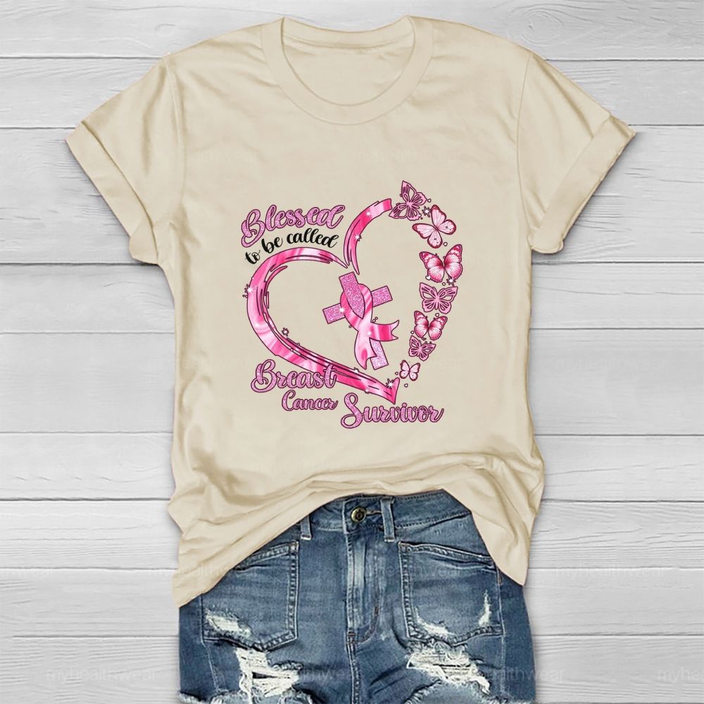 Blessed To Be Called Breast Cancer Survivor Healthwear T-shirt
