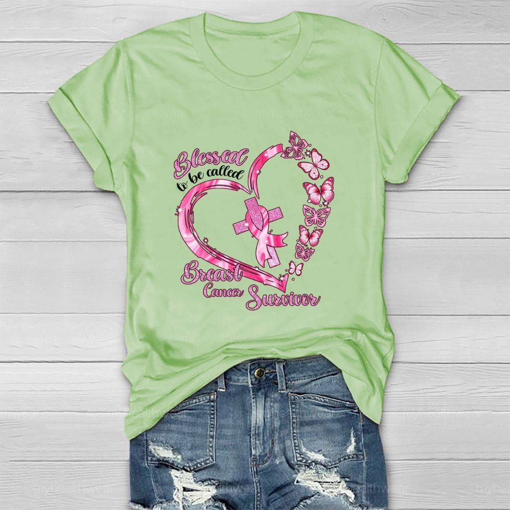 Blessed To Be Called Breast Cancer Survivor Healthwear T-shirt