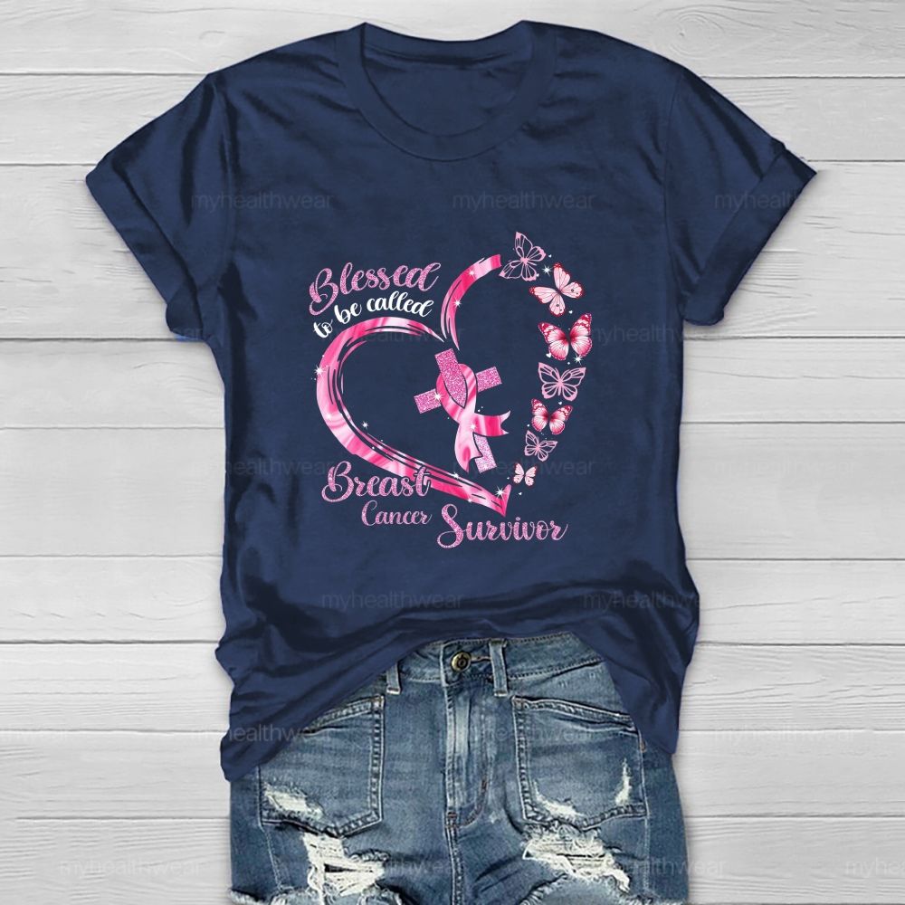 Blessed To Be Called Breast Cancer Survivor Healthwear T-shirt