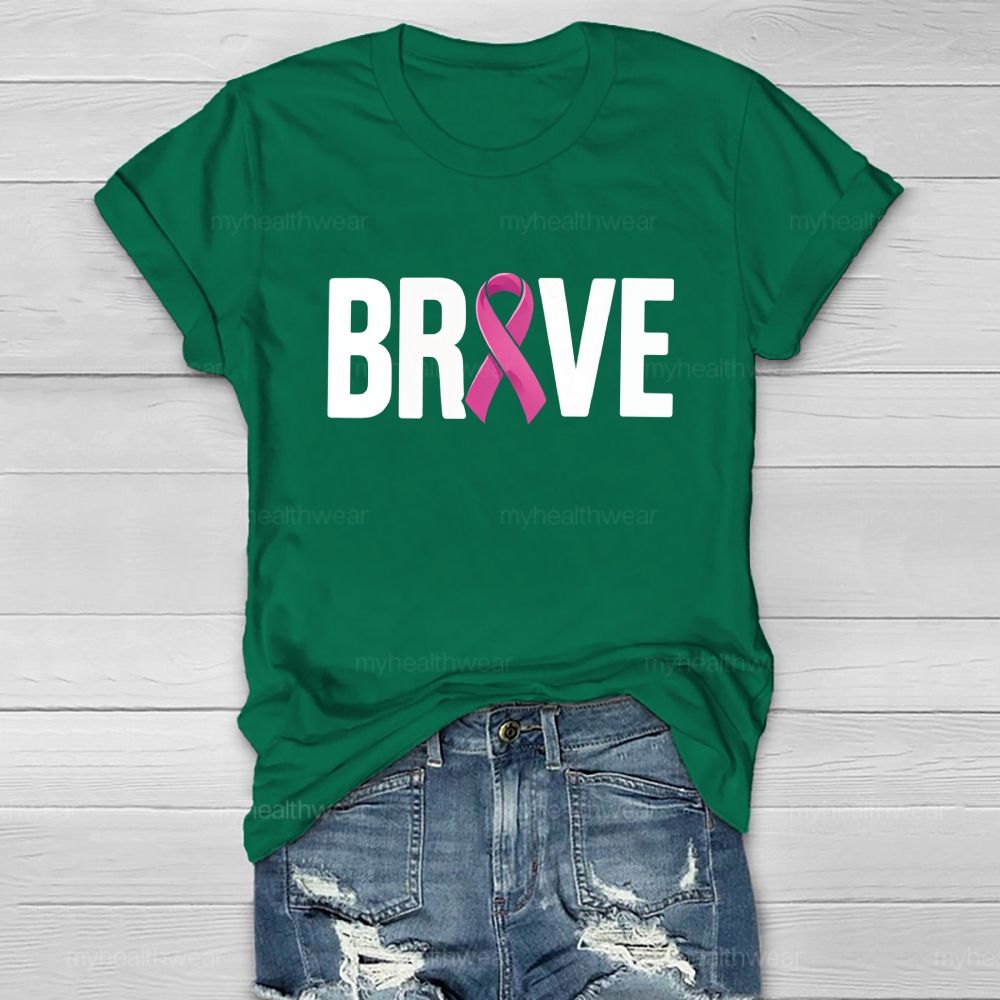 Brave Pink Ribbon Healthwear T-shirt