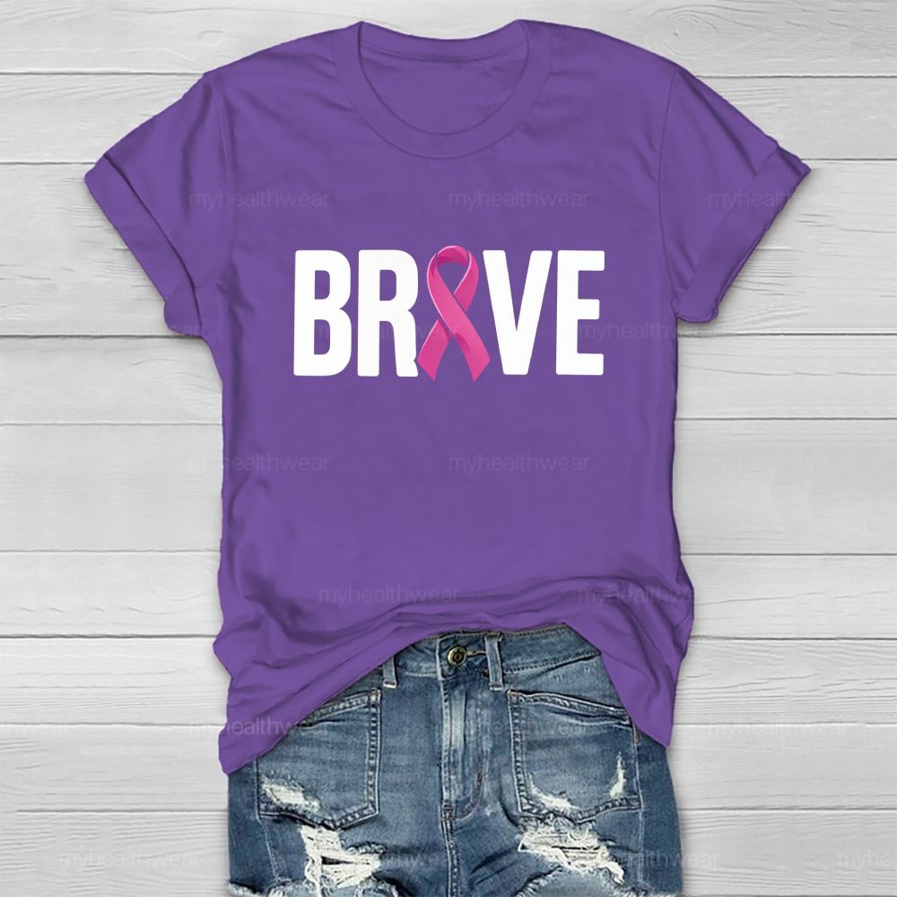 Brave Pink Ribbon Healthwear T-shirt