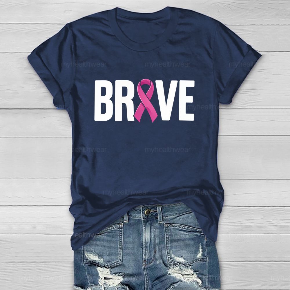 Brave Pink Ribbon Healthwear T-shirt