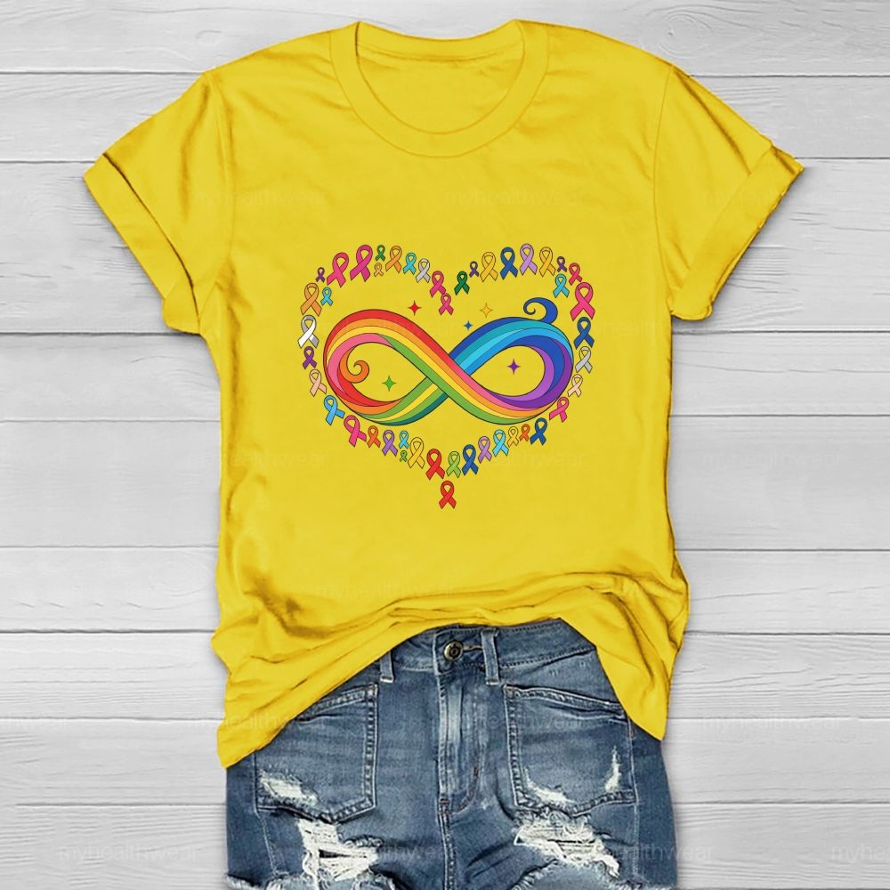 The Colorful Infinity Symbol Defeats All Diseases. Healthwear T-shirt