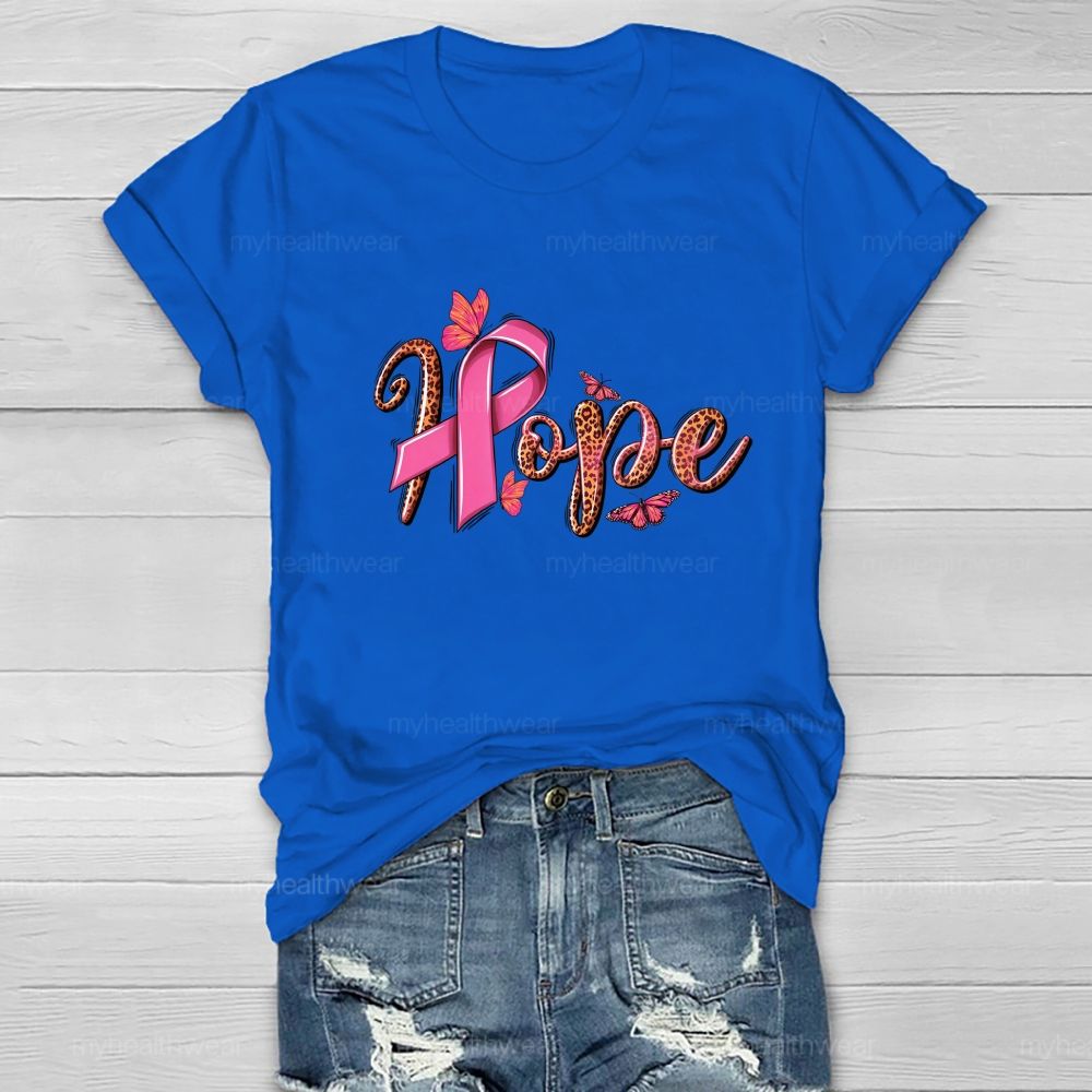 Leopard Hope Pink Butterfly Healthwear T-shirt