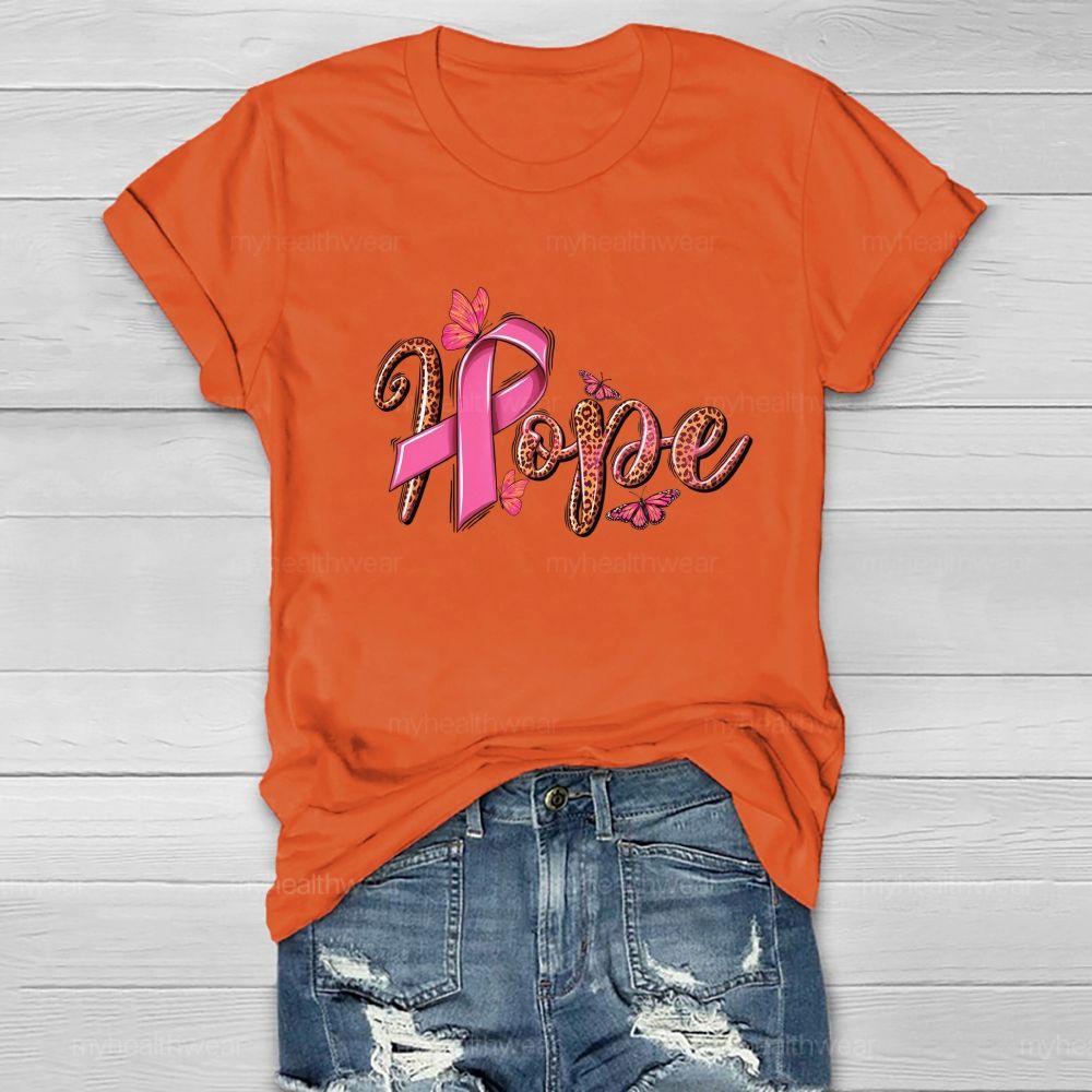 Leopard Hope Pink Butterfly Healthwear T-shirt